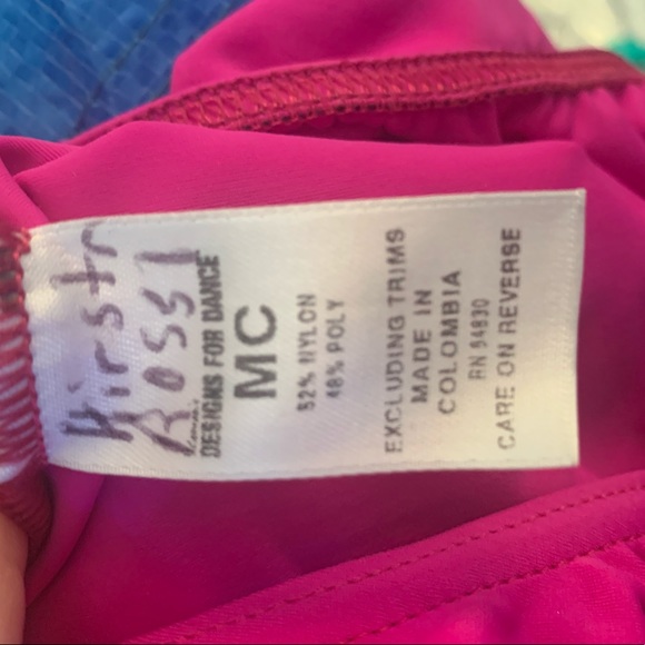 Hot pink leotard and crop top - Picture 2 of 2